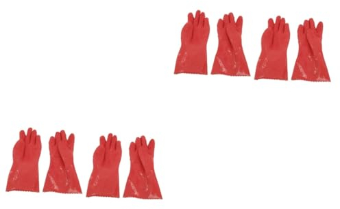 ORFOFE 2pairs Grooming Glove for Kitchen Potato Peeling Gloves Vegetable Processing Tool Rosy Random Color