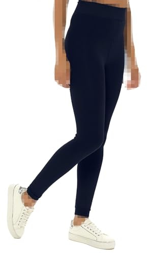 A2Z Damer sammet plysch termisk fleece fodrad legging mjuk stretchig vardag hög midja 200 denier leggings fitness löpning träning gym sportbyxa S-XL, Marinblått Xsp, M/L