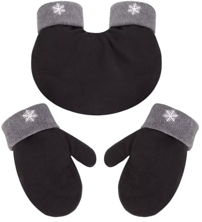 SENIURIS Guantes de Navidad para parejas, 3 guantes térmicos de Papá Noel, para clima frío, guantes térmicos románticos., Negro -, Normal