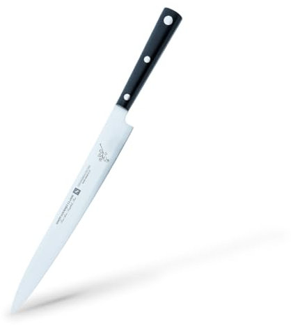 Cuchillo Yanagi Profesional 31cm Simón Gourmet Classic - Fabricado en España, Hoja Enteriza de Acero Troquelado para Carnes y Pescados, Cuchillo Japonés de Cocina con Mango Ergonómico de Fibra Negra