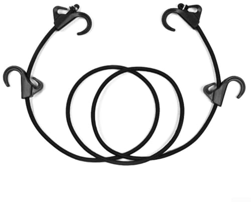 Efficient Load Securing Bungee Cords with Four Hooks for Outdoor Adventures