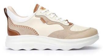 Pikolinos Deportivos en Cuero Zahara para Mujer Color Nata