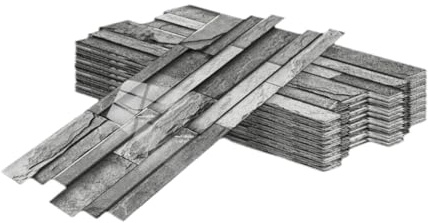 JISADER 48x Stein Ziegel Selbst Haftung Tapete Faux Stein Panel 3D Wirkung Blöcke für Backsplash, A