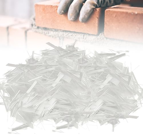 Polypropylen Faser, 900g Hochertige Polymerfaser, Fließmittel Beton, Polypropylenfasern für Beton Mörtel Gips Estrich Verhindert Rissbildung Reduziert Schrumpfung, Homogene Verteilung der Mischung