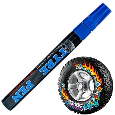 Generisch Stylo de coloriage pour l'étiquetage des pneus - Marqueur résistant aux intempéries et effaçable pour le dessin de pneus, stylo d'étiquetage de voiture, convient pour la conduite, le