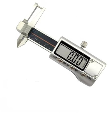 YXHXWKJ Calibrador digital electrónico, 1,5 V, acero inoxidable, pantalla digital microelectrónica, regla multiusos, medidor de espesor, rango de medición de 0 a 25 mm
