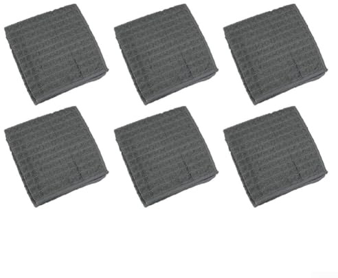 Paños de microfibra para lavar y limpiar el hogar, paños de limpieza con protección contra arañazos y material absorbente para un uso doméstico eficaz (gris oscuro)