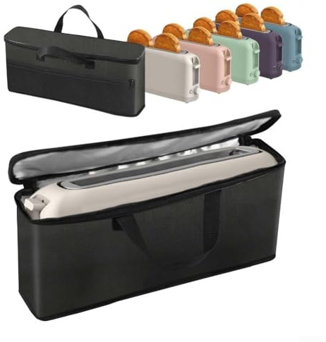 Sac de transport pour grille-pain fin Bella 2 tranches – Sac de transport pour grille-pain d'extérieur portable, étanche et résistant à la chaleur pour une utilisation en extérieur