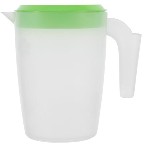 DIYEAH Pichet à Eau 1 L Bec Verseur en Plastique Transparent Couvercle Anti-Déversement pour Réfrigérateur et Usage Domestique