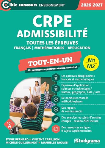 CRPE – Admissibilité – Toutes les épreuves (Concours 2026-2027): Tout-en-un – Sujets 2025 inclus