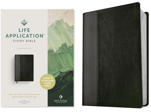 NLT Life Application Study Bible, Third Edition (LeatherLike, Black/Onyx, Red Letter)