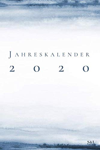 Jahreskalender 2020: A5 Minimalistischer Kalender Terminplaner Planer Terminkalender Taschenkalender mit Wochenübersicht
