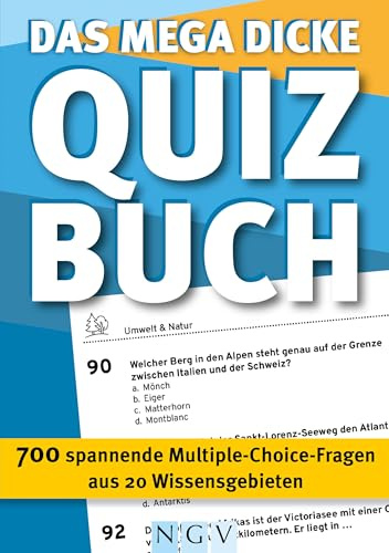 Das mega dicke Quizbuch (blau): 700 spannende Fragen aus 20 Wissensgebieten