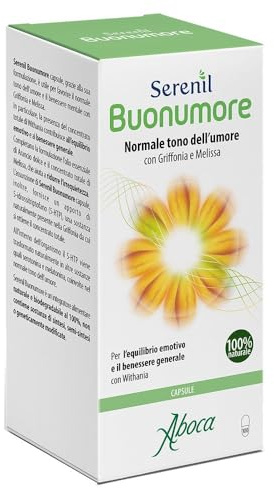 Zentiva Serenil Buonumore 100 Capsule - Integratore Alimentare Naturale e Biodegradabile al 100%, Utile per Favorire il Normale Tono dell'Umore e il Benessere Mentale con Griffonia e Melissa