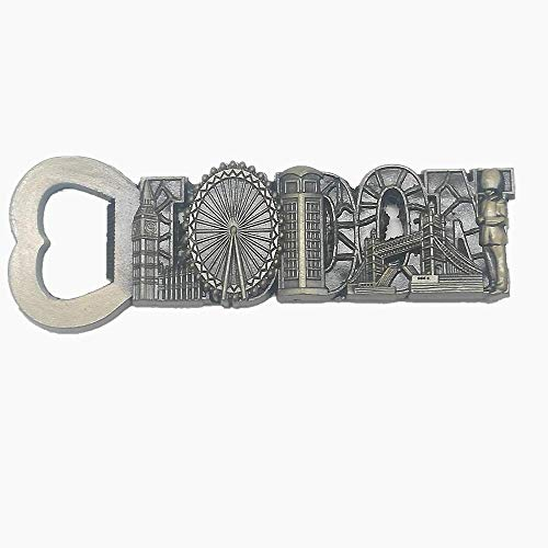 3D London UK Metall-Flaschenöffner, Kühlschrankmagnet, Reise-Souvenir-Geschenk, London England Kühlschrankmagnet, Home & Kitchen Dekoration, magnetischer Aufkleber