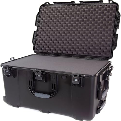 NANUK 965 - Leichter, wasserdichter Hartschalenkoffer mit Rollen aus NK-7-Kunststoff und Schutzschaumstoff - Schwarz
