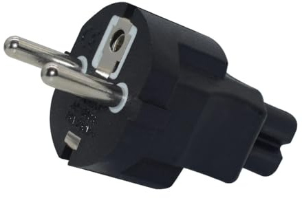 Toptekits EU Schuko to C7 Electrical Adapter Travel Plug Adapter, EU Europe CEE7/7 Schuko to 2-Prong Female Figure 8 Power Converter,IEC C7 to CEE7/7 EU European Schuko IEC Power Converter (EU to C7)