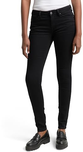 TOM TAILOR Denim Damen Jona Extra Skinny Jeans 10244 - Clean Dark Stone Black Denim 30W / 30L