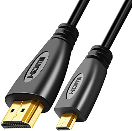 zalati Câble Convertisseur Micro HDMI vers HDMI Mâle pour Téléphone/Tablette/Ordinateur Portable Connexion TV/Projecteur
