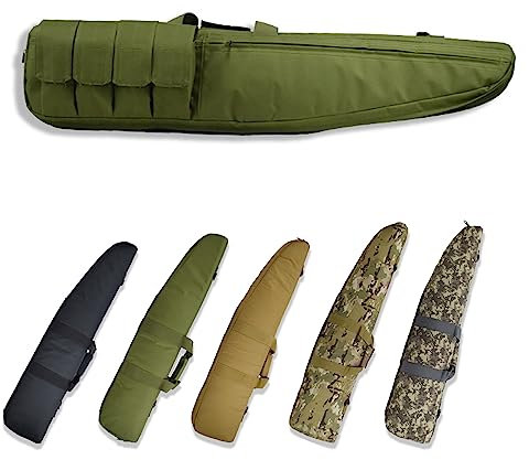 DFANCE Military War Game Taktische Waffentasche Durable Wasserdicht Jagdausrüstung,Air Rifle Case Firearm Transport Bag Long Rifle-Cases for Fishing Hunting,Green,70cm