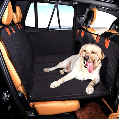 PJDDP Rücksitzverlängerung Für Hunde, Hundesitzbezug Mit Hartem Boden, Auto Für Den Rücksitz, Hundehängematte, Hundehängematte Mit Hartem Boden Für Autos, Suvs, Lkws