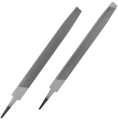 Lima bastard a taglio singolo da 25,4 cm, adatta per affilatura, sbavatura e finitura (2 pezzi)