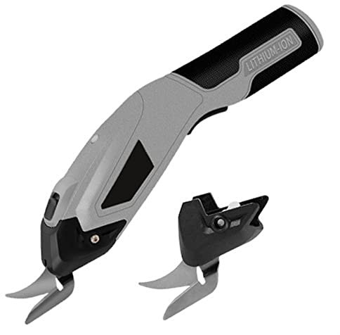 Tondeuses à moutons, Ciseaux électriques outil de coupe électrique couture sans fil tissu couture ciseaux à main for tissu papier carton USB Charge, Tondeuses professionnelles(PTSS-001-GREY)