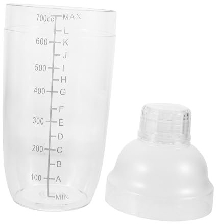 OKUMEYR Coctelera De Cócteles Transparente De Mezclador Resistente y Reutilizable Shaker Para Bebidas Casa y Profesionales Diseño De Usar y Limpiar
