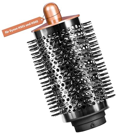 ZITFRI Brosse volume ronde améliorée pour Dyson pour embouts Airwrap HS01 HS05, brosse volume pour cheveux affaissés et plats, doré