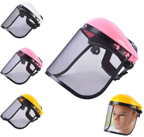 ARCHWANG Casque de sécurité en Maille, Casque de Tronçonneuse avec Protection Auditive pour Débroussailleuse Forestière, Protection Forestière, Casque de sécurité avec visière intégrale en Maille