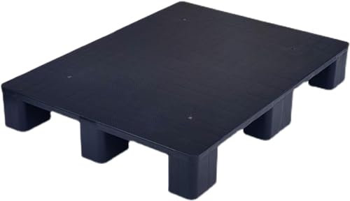 VAYEODEYU Paleta de plástico, Tarima de plástico resistente for almacenamiento en sótanos. Tarimas de suelo ligeras y resistentes a la humedad. Resistentes al desgaste.(Black,60x40x12cm)