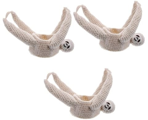 BESTonZON 3pcs Hanging Planter Crochet Sloth Pattern Home Decor Wall Decor Rope for Indoor and Outdoor