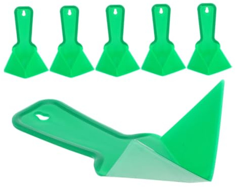 HOMOCONO Paleta de Esquinas de Plástico Verde para Paneles de Yeso, Herramienta para Alisar Esquinas y Eliminar Exceso de Lechada, Adecuado para DIY y Profesionales, Pack de 6 Piezas