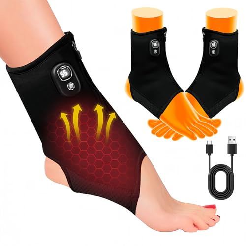 OBEST Calze riscaldate uomo donna calze riscaldate con 3000mAh batteria ricaricabile, calze riscaldanti elettriche calde calze scalda piedi per campeggio pesca ciclismo sci escursionismo
