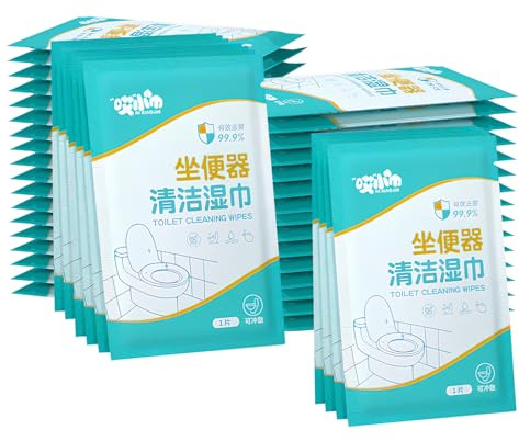 WC-Reinigungstücher,Hygienereinigungstücher, 30 extragroße Feuchttücher, Einzeln verpackt,180 mm x 140 mm