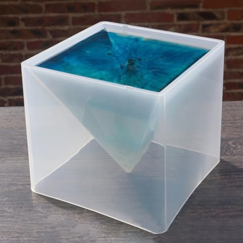 Stampi in silicone a forma di piramide da 15 cm per artigianato fai da te, perfetti per realizzare oggetti decorativi unici per la casa e soluzioni di archiviazione (1 base)