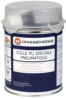 750 ml - Colle PU bi-composante Orange Marine - Réparation bâche, toile, pneumatique, bateau gonflable PVC/hypalon/néoprene - Facile à appliquer, séchage rapide, résistance à l'immersion