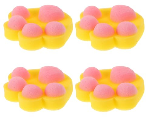 Vaguelly 4piezas Esponja de Baño Diseño de Animal Exfoliante Corporal Ducha Cuidado del Casa o Viajes