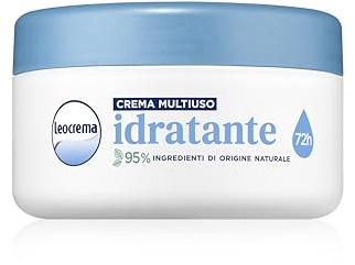 Leocrema, Crema Corpo, Viso e Mani Nutriente, Multiuso con Aloe ed Estratto di Avena, Adatta a Tutta la Famiglia, 72 ore di Idratazione Intensa, Assorbimento Rapido, Texture Avvolgente, 200ml