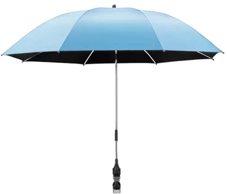 Generisch Grande ombrellone da spiaggia, resistente, antivento e protezione UV, per esterni, per piscina, terrazza, giardino, cortile, viaggi, pesca, picnic, , vacanze estive, Azzurro, Siehe