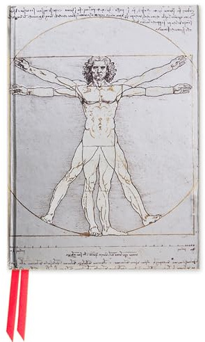 Premium Notizbuch DIN A6: Leonardo da Vinci, Vitruvianischer Mensch: Unser hochwertiges, liniertes Blankbook mit festem, künstlerisch geprägtem ... Notizbuch DIN A 6 mit Magnetverschluss)