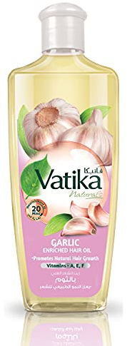 Vatika L'huile capillaire enrichie à l'ail favorise la croissance naturelle des cheveux (200 ml)