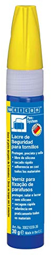 WEICON Lacre de Seguridad para tornillos | 30 g | Bloqueo y protección de tornillos | Amarillo