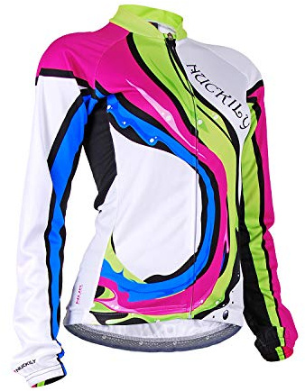 NUCKILY cykeltröja kvinnor långärmad mountainbike tröja dam racing väg cykelkläder fukttransporterande MTB topp utomhus sportkläder
