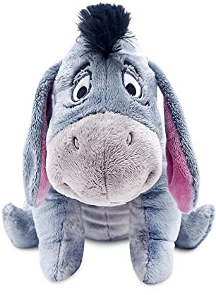 Disney Store Offizielles mittelgroßes I-Aah-Kuscheltier, 18 cm, von Winnie Puuh, Besticktes Kuscheltier mit Flauschiger Mähne und Schwanzspitze, Stickereien, geeignet ab 3 Jahren