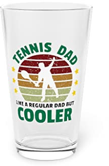 Teegarb Letter Blanket Beer Glass Pint 16oz Tennis Dad Like A Regular Dad But Cooler Tennis Dad