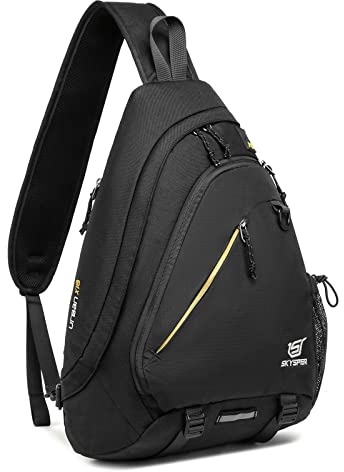 SKYSPER Brusttasche Herren Groß, 18L Sling Bag für 13 Zoll Laptop | Umhängetasche Herren zum Wandern Outdoor Reise