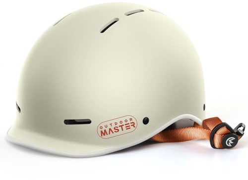 OutdoorMaster Bike Helmet for Adults,Adjustable Cycling Helmet for Men & Women - Safety Certified for Bicycle Skateboard Road Bike Skating Roller Commuting Helmet - Pearl White,M