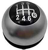 VOIV Schaltknauf Schalthebel Für Fi&at 500 5 Gang 6 Schaltknauf Schaltknauf (Größe : Silber 6 Geschwindigkeit.)