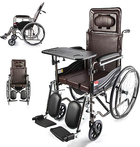 GHBXJX Rollstuhl Faltbar Leicht Aktivrollstuhl, Rollstuhl für die Wohnung und Unterwegs, Rollstühle mit Selbstantrieb, Pflegerollstuhl für ältere und Behinderte Menschen, 25kg